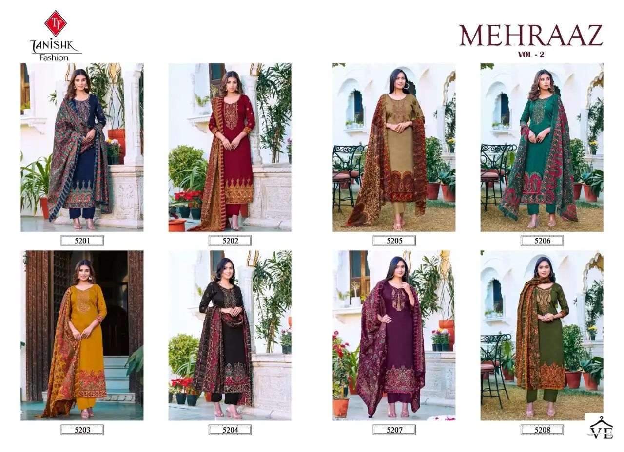 Tanishk Mehraaz-2 Pure Jam Cotton Wholesale Salwar Suit Catalog — Wholesale Salwar Suits, MPA wholesale from Surat — view 9