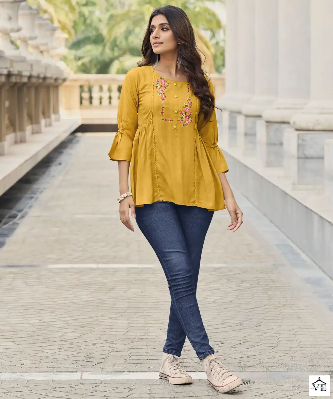 Lily & Lali Melody-2 Fancy Viscose Rayon Wholesale Tunics Catalog — Wholesale Kurtis, MPA wholesale from Surat — view 1