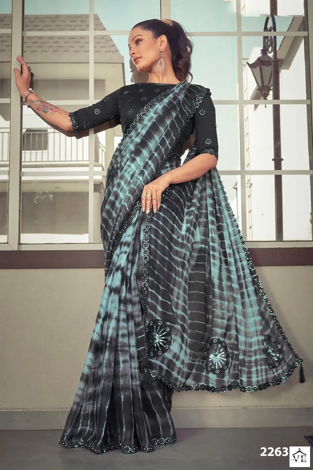 Mahotsav Mohamanthan 22600C Series Silk Satin Crepe Wholesale Designer Saree Catalog — Wholesale Sarees, MPA wholesale from Surat - Gallery Image 2