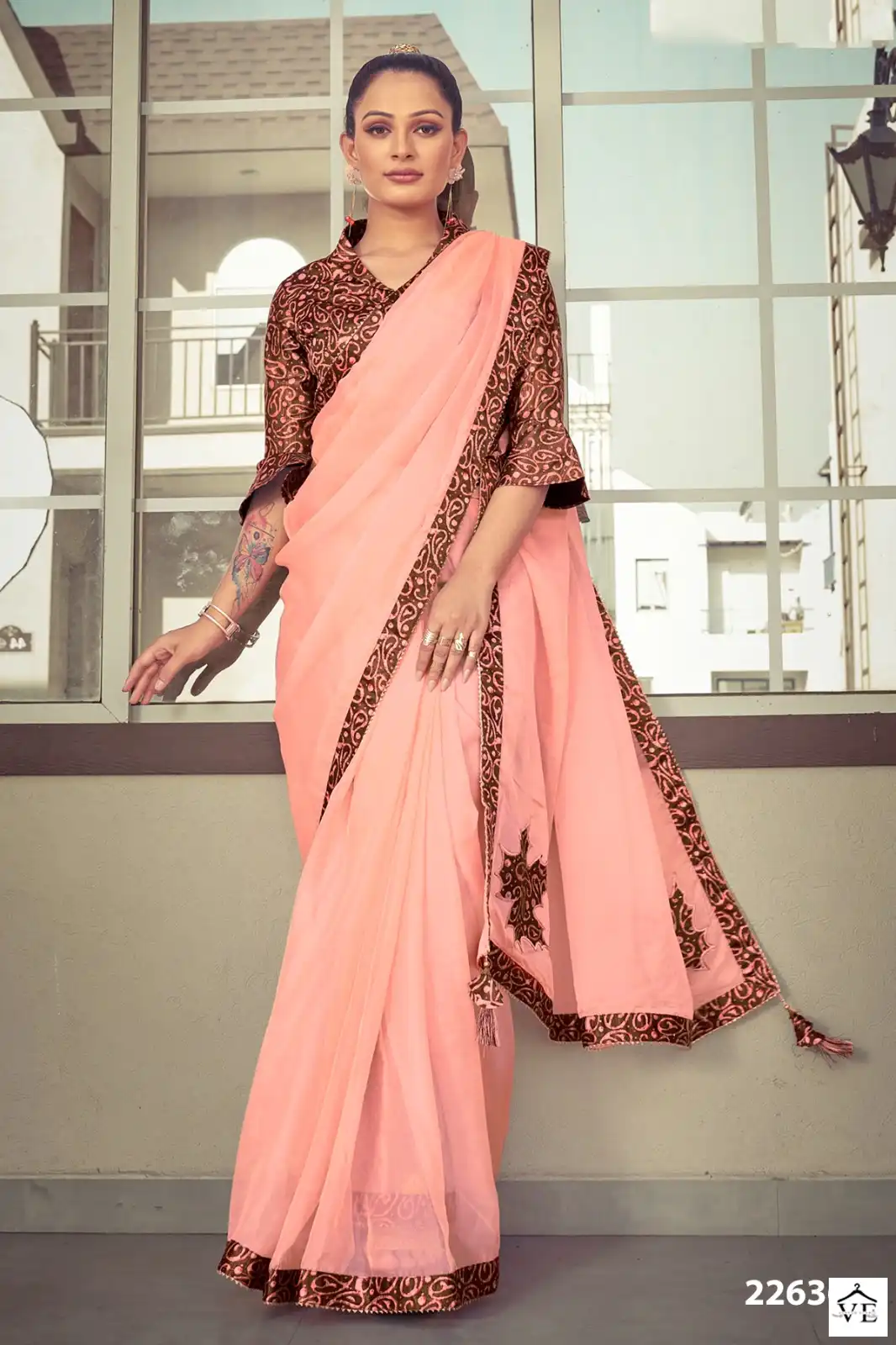 Mahotsav Mohamanthan 22600C Series Silk Satin Crepe Wholesale Designer Saree Catalog — Wholesale Sarees, MPA wholesale from Surat - Gallery Image 3