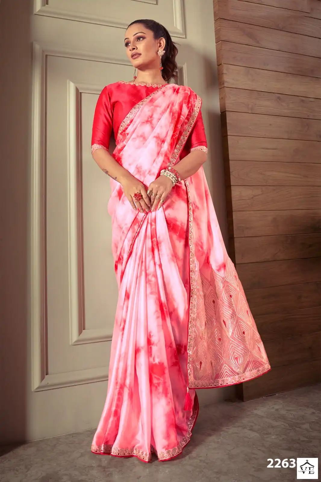 Mahotsav Mohamanthan 22600C Series Silk Satin Crepe Wholesale Designer Saree Catalog — Wholesale Sarees, MPA wholesale from Surat - Gallery Image 4