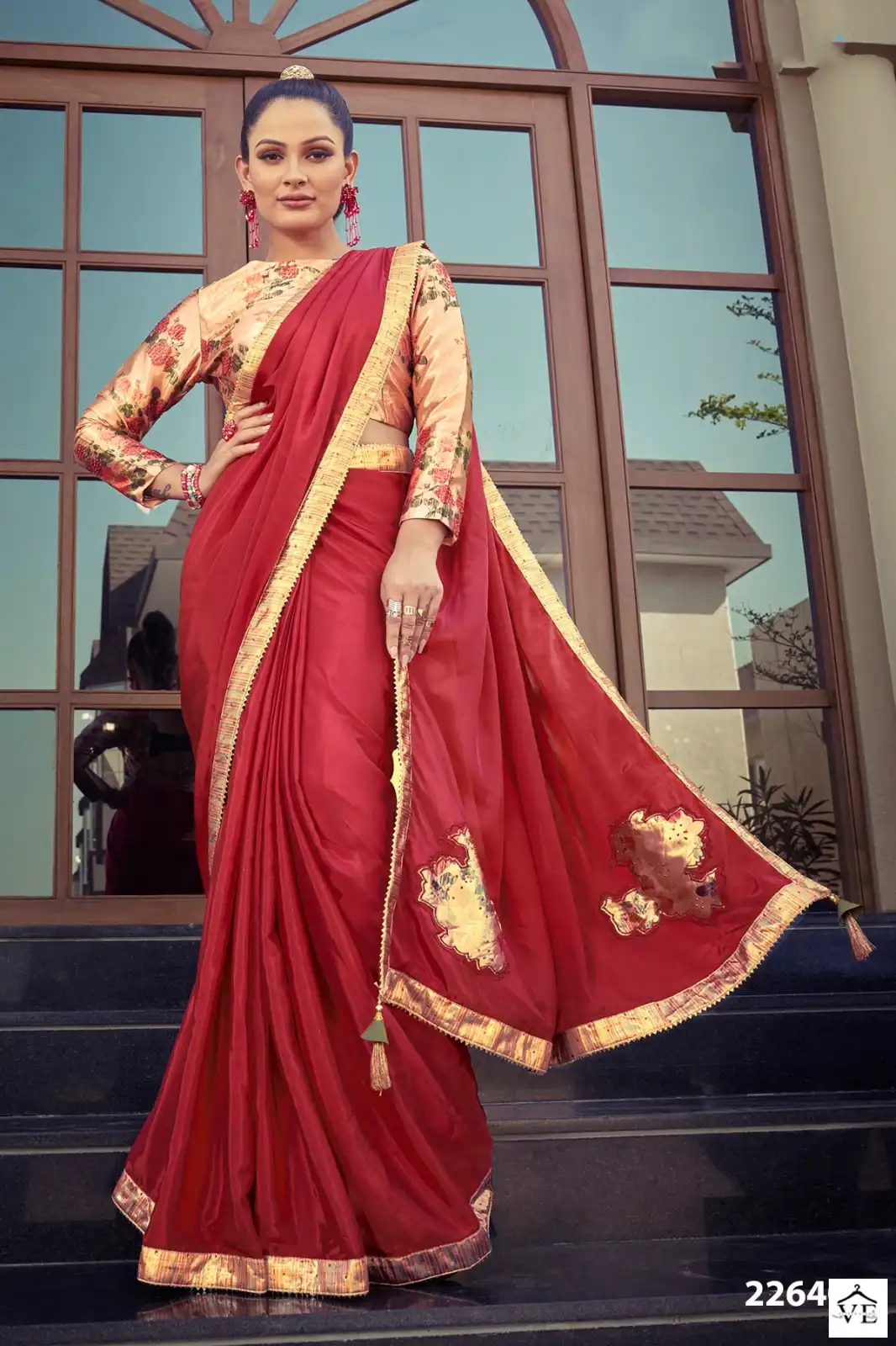 Mahotsav Mohamanthan 22600C Series Silk Satin Crepe Wholesale Designer Saree Catalog — Wholesale Sarees, MPA wholesale from Surat - Gallery Image 6