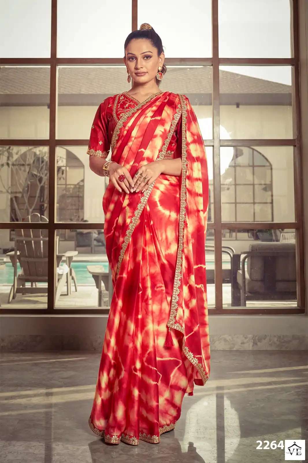 Mahotsav Mohamanthan 22600C Series Silk Satin Crepe Wholesale Designer Saree Catalog — Wholesale Sarees, MPA wholesale from Surat - Gallery Image 7
