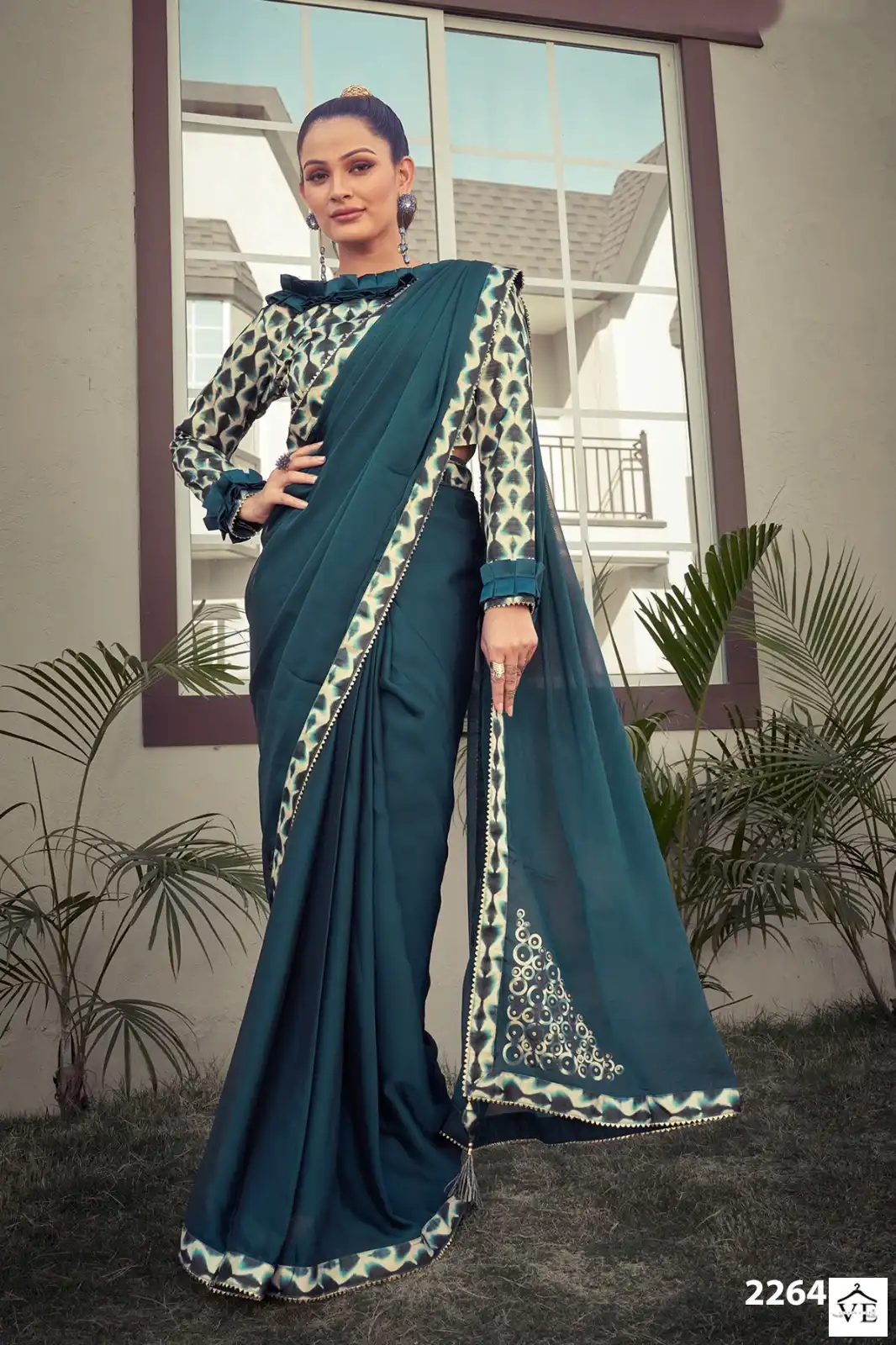 Mahotsav Mohamanthan 22600C Series Silk Satin Crepe Wholesale Designer Saree Catalog — Wholesale Sarees, MPA wholesale from Surat - Gallery Image 8