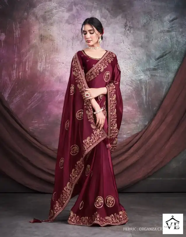 Mahotsav Mohmanthan Sarisha 22700 Series Organza, Satin Silk Wholesale Desinger Saree Catalog — Wholesale Sarees, MPA wholesale from Surat - Gallery Image 15