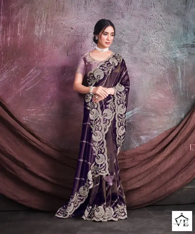 Mahotsav Mohmanthan Sarisha 22700 Series Organza, Satin Silk Wholesale Desinger Saree Catalog — Wholesale Sarees, MPA wholesale from Surat - Gallery Image 16