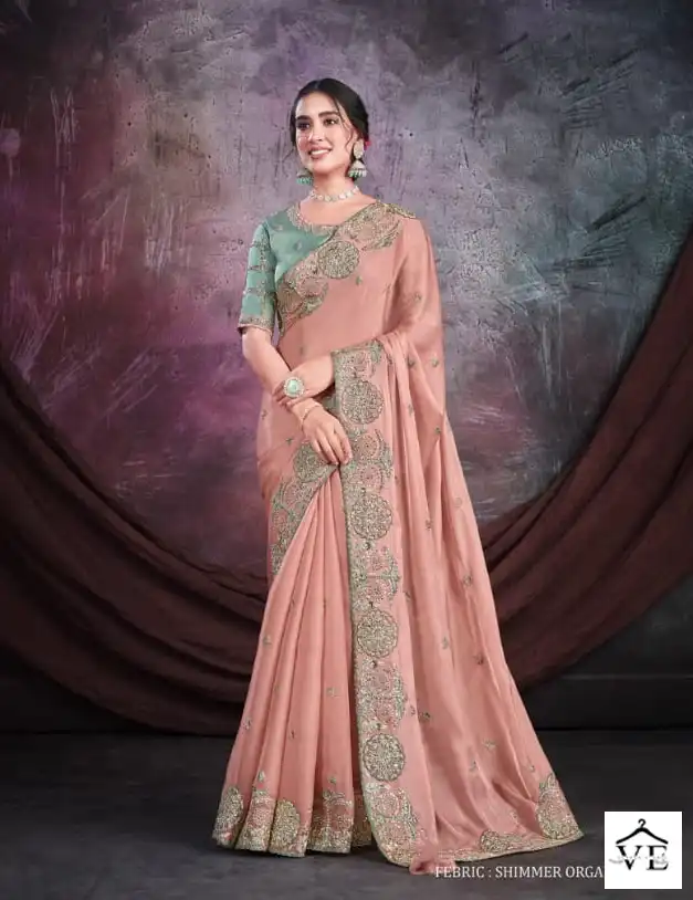 Mahotsav Mohmanthan Sarisha 22700 Series Organza, Satin Silk Wholesale Desinger Saree Catalog — Wholesale Sarees, MPA wholesale from Surat - Gallery Image 20