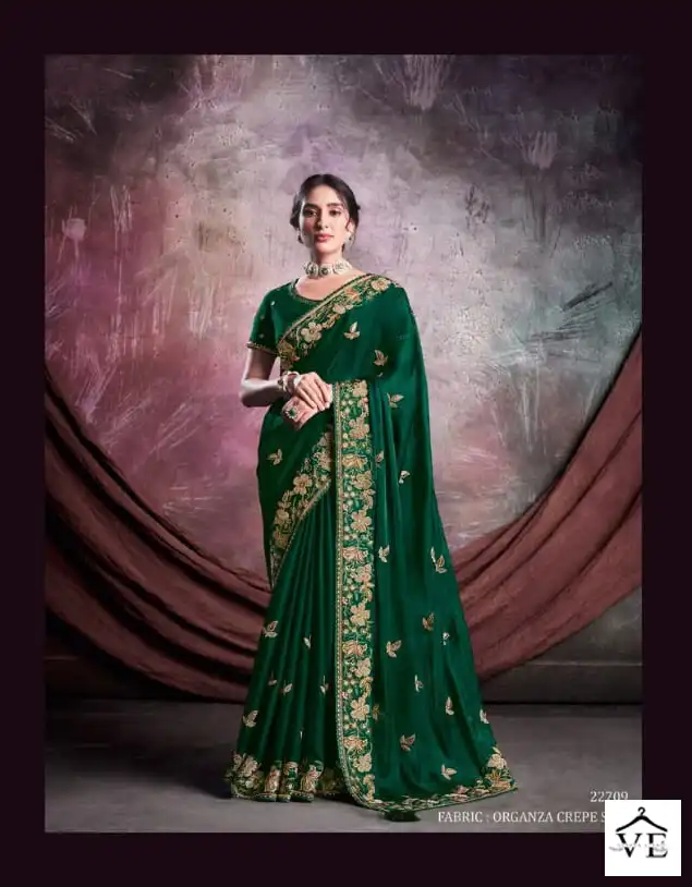Mahotsav Mohmanthan Sarisha 22700 Series Organza, Satin Silk Wholesale Desinger Saree Catalog — Wholesale Sarees, MPA wholesale from Surat - Gallery Image 21