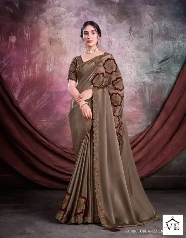 Mahotsav Mohmanthan Sarisha 22700 Series Organza, Satin Silk Wholesale Desinger Saree Catalog — Wholesale Sarees, MPA wholesale from Surat - Gallery Image 2