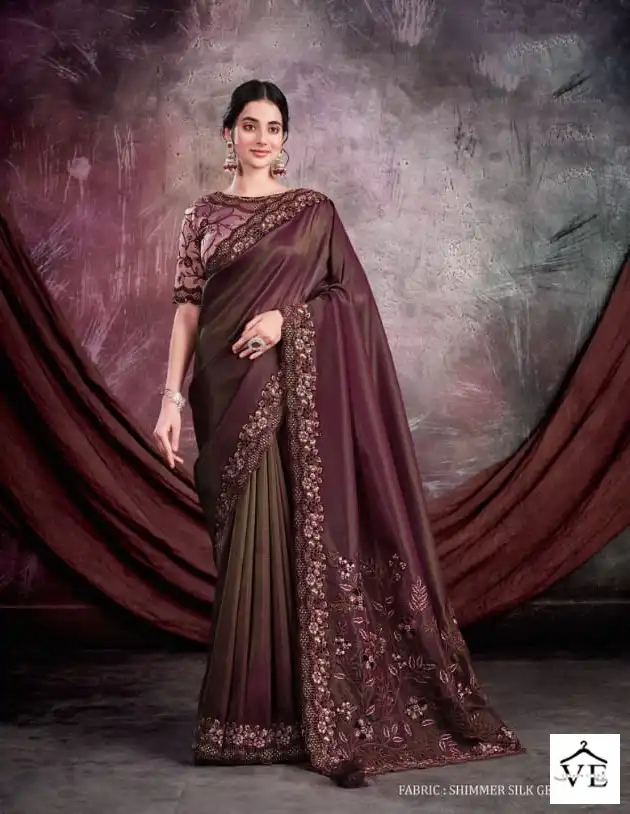 Mahotsav Mohmanthan Sarisha 22700 Series Organza, Satin Silk Wholesale Desinger Saree Catalog — Wholesale Sarees, MPA wholesale from Surat - Gallery Image 6