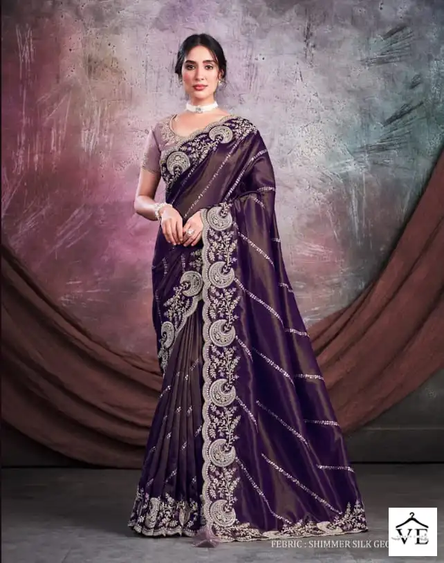 Mahotsav Mohmanthan Sarisha 22700 Series Organza, Satin Silk Wholesale Desinger Saree Catalog — Wholesale Sarees, MPA wholesale from Surat - Gallery Image 8