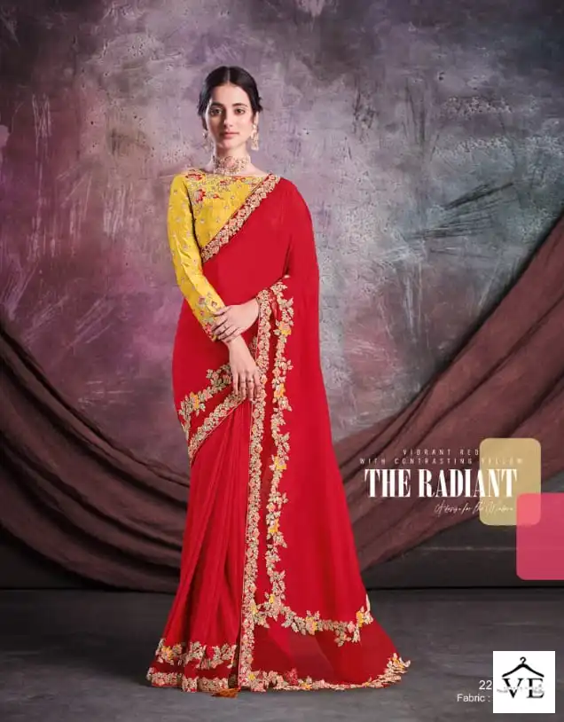 Mahotsav Mohmanthan Sarisha 22700 Series Organza, Satin Silk Wholesale Desinger Saree Catalog — Wholesale Sarees, MPA wholesale from Surat - Gallery Image 11