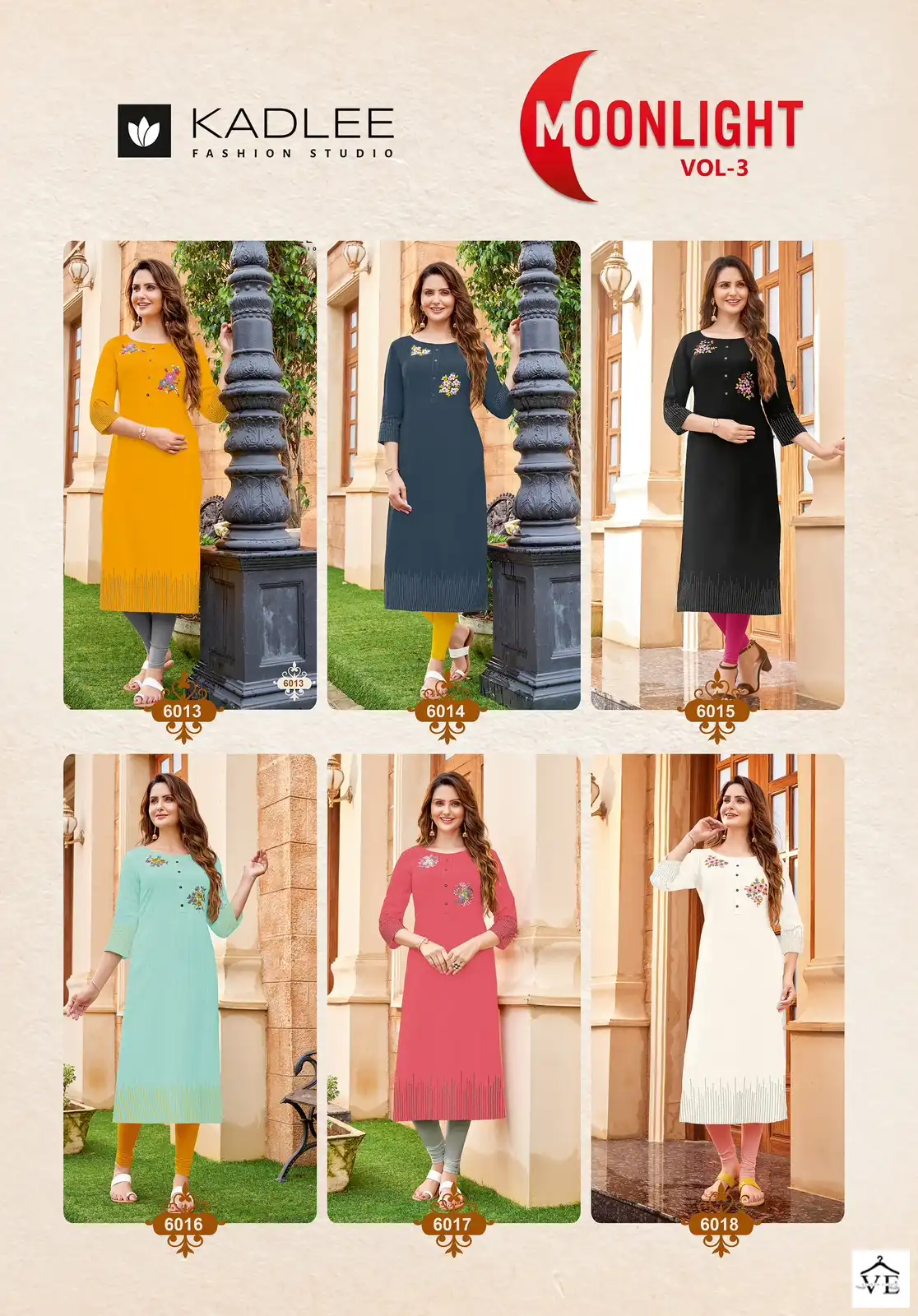 Kadlee Moonlight Vol 3 Rayon Wholesale Kurti Catalog — Wholesale Kurtis, Kadlee Fashion Studio wholesale from Surat — view 7