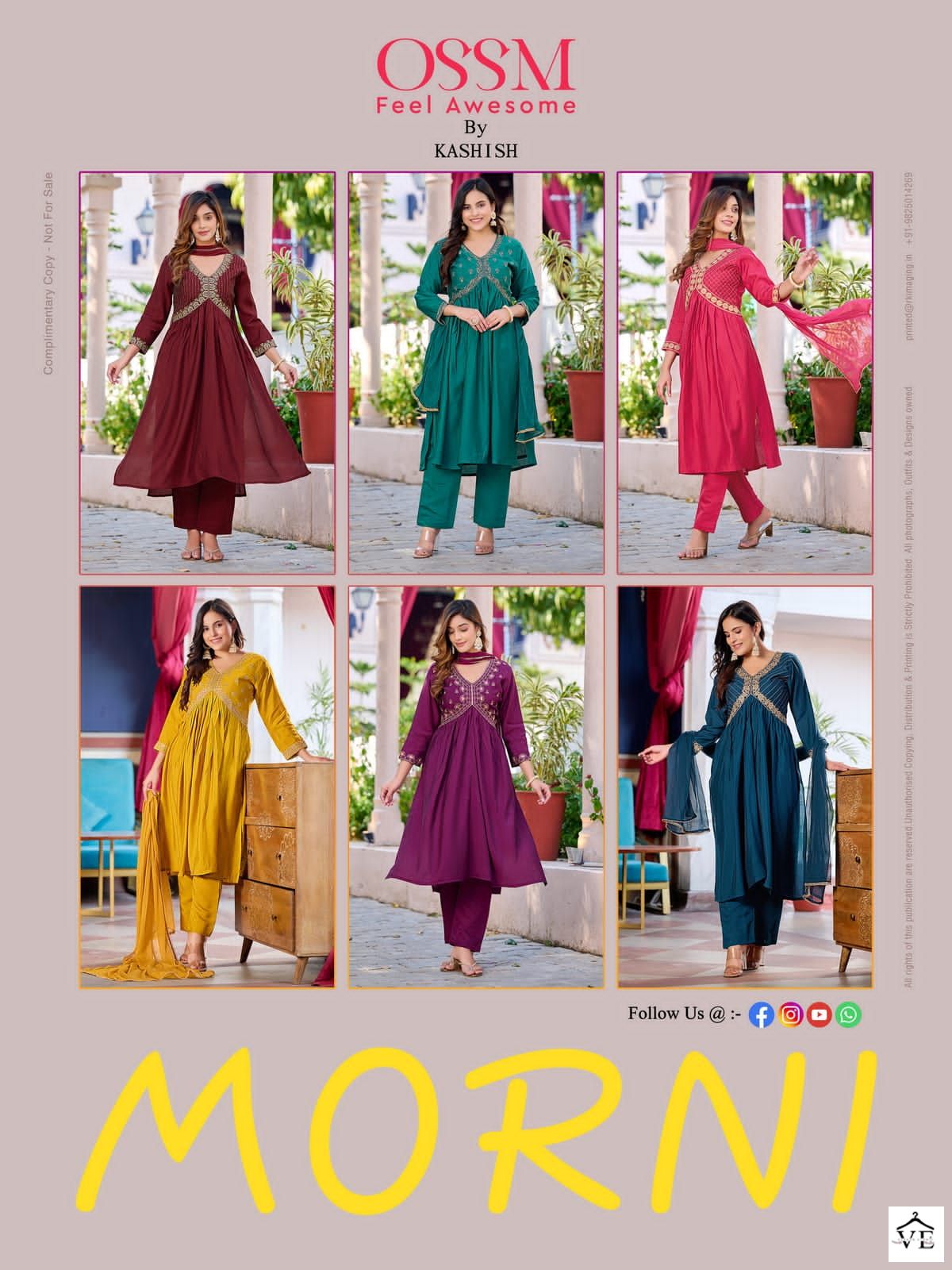 Ossm Morni Viscose Wholesale Readymade Salwar Suit Catalog — Wholesale Salwar Suits, MPA wholesale from Surat — view 7