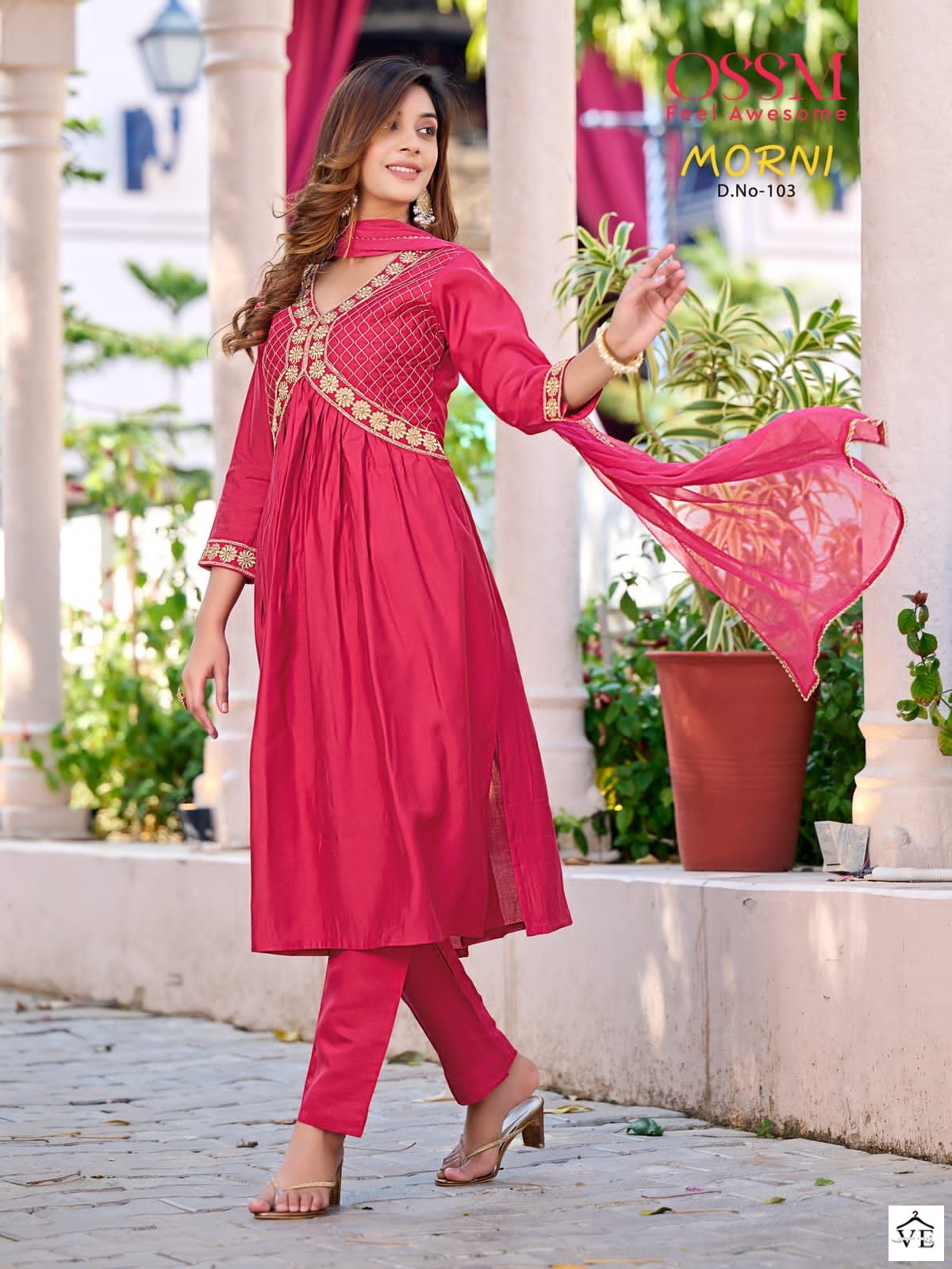 Ossm Morni Viscose Wholesale Readymade Salwar Suit Catalog — Wholesale Salwar Suits, MPA wholesale from Surat - Gallery Image 4