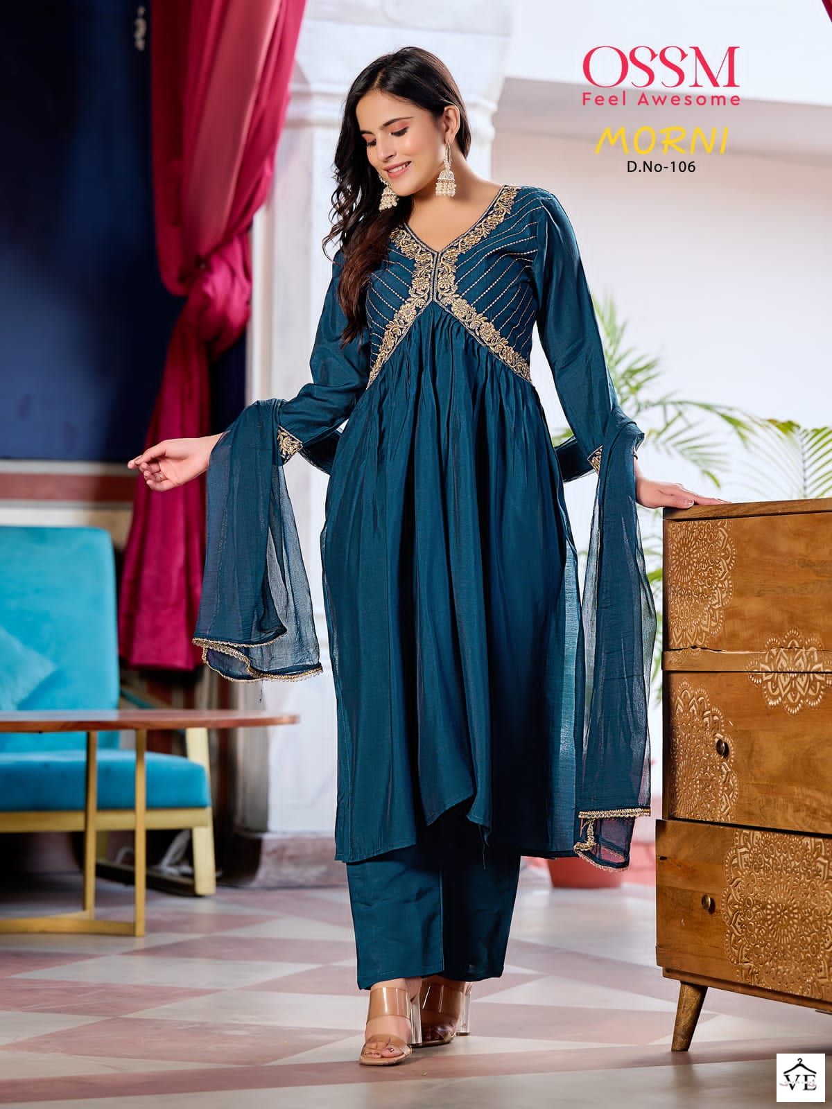Ossm Morni Viscose Wholesale Readymade Salwar Suit Catalog — Wholesale Salwar Suits, MPA wholesale from Surat - Gallery Image 6