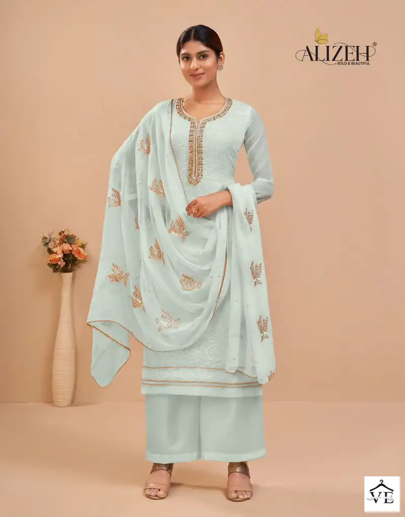 Alizeh Murad Vol - 9 Georgette Wholesale Designer Suit Catalog — Wholesale Salwar Suits, Alizeh wholesale from Surat - Gallery Image 4