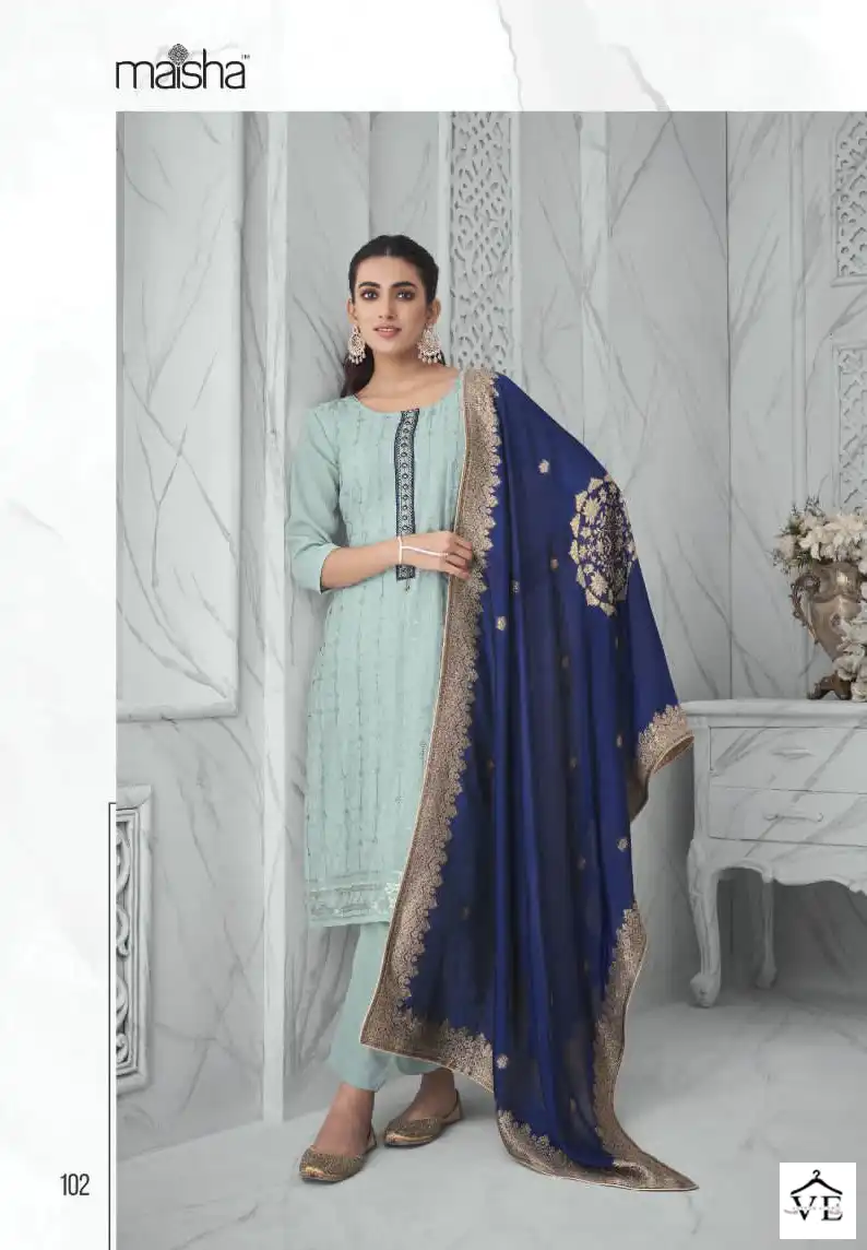 Maisha Masakali Pure Chinon Wholesale Eid Special Suits Catalog — Wholesale Salwar Suits, MPA wholesale from Surat - Gallery Image 2