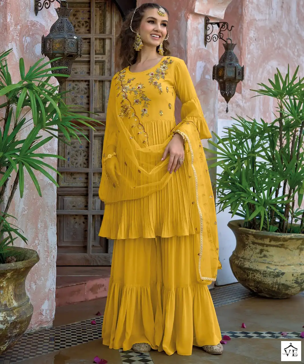 Lily & Lali Mehrama Heavy Georgette Wholesale Readymade Designer Suits Catalog — Wholesale Salwar Suits, MPA wholesale from Surat — view 1