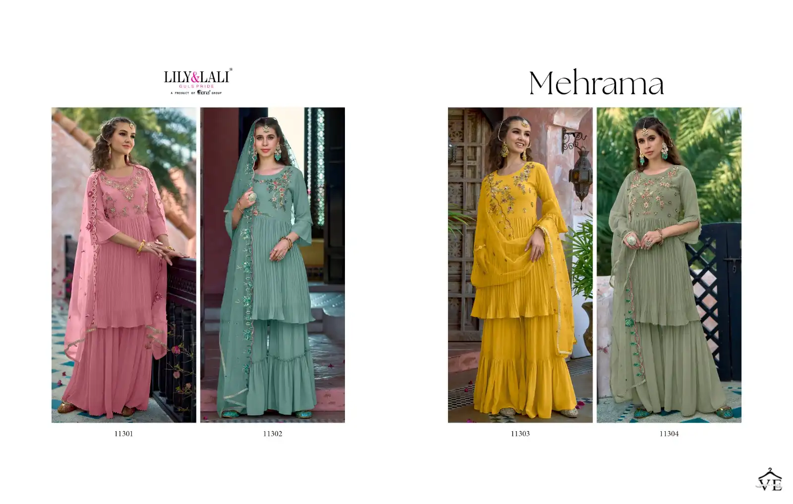 Lily &amp; Lali Mehrama Heavy Georgette Wholesale Readymade Designer Suits Catalog — Wholesale Salwar Suits, MPA wholesale from Surat — view 5