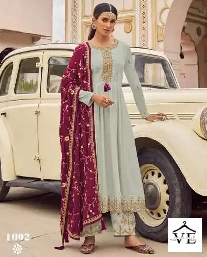 Your Choice Mutiyar Heavy Chinon Wholesale Designer Suit Catalog — Wholesale Salwar Suits, MPA wholesale from Surat — view 1