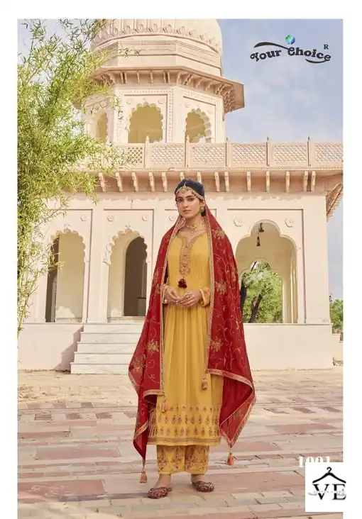 Your Choice Mutiyar Heavy Chinon Wholesale Designer Suit Catalog — Wholesale Salwar Suits, MPA wholesale from Surat - Gallery Image 2