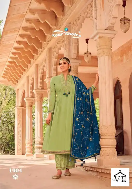 Your Choice Mutiyar Heavy Chinon Wholesale Designer Suit Catalog — Wholesale Salwar Suits, MPA wholesale from Surat - Gallery Image 3