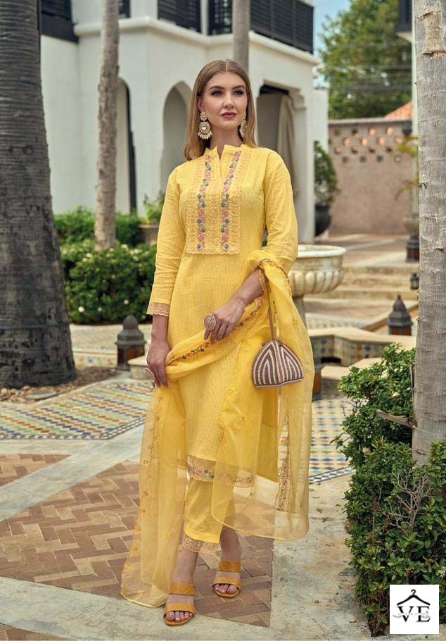 Zaveri Nagma Cotton Wholesale Readymade Salwar Suit Catalog — Wholesale Salwar Suits, MPA wholesale from Surat — view 4