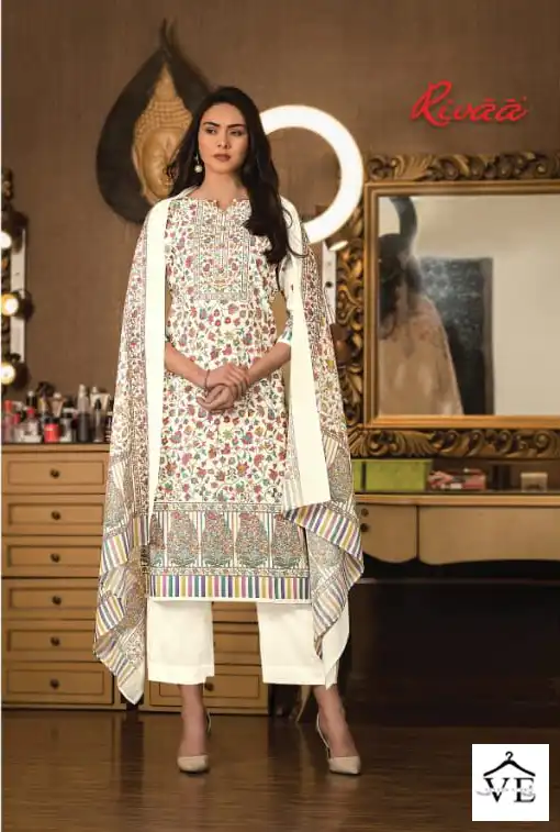 Rivaa Naina Cotton Wholesale Salwar Suit Catalog — Wholesale Salwar Suits, MPA wholesale from Surat - Gallery Image 3