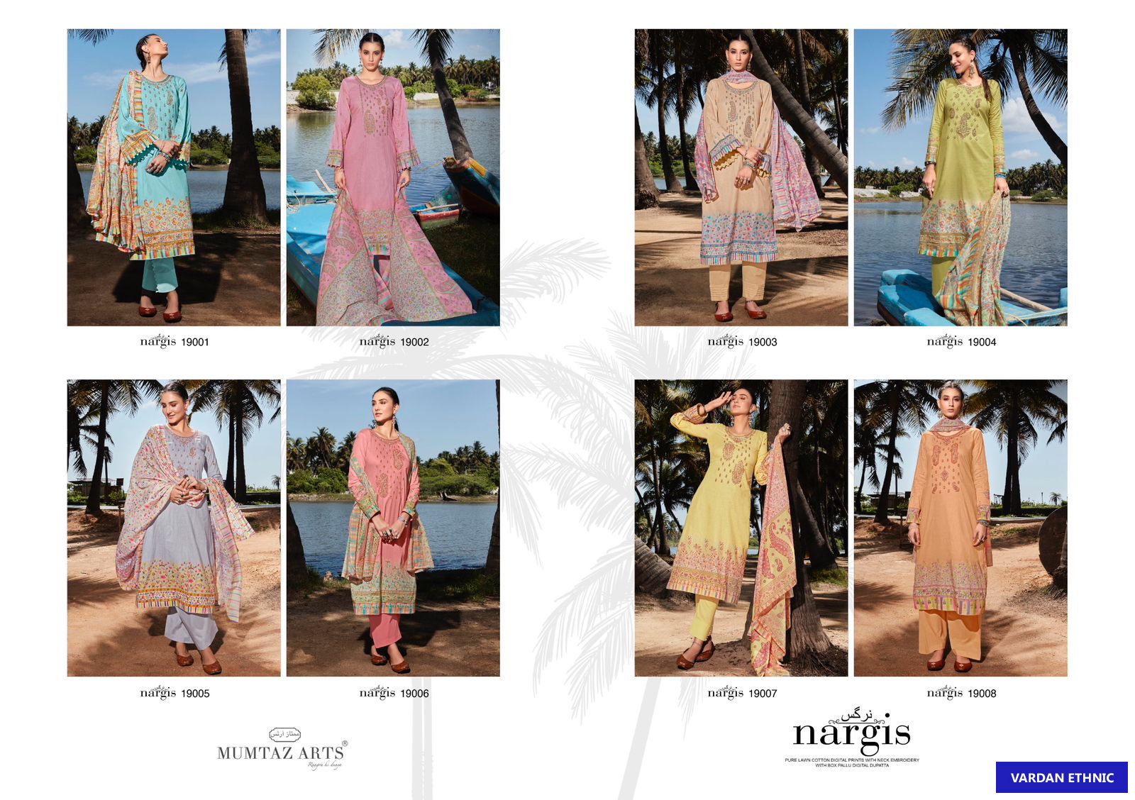 Mumtaz Arts Nargis Lawn Cotton Wholesale Pakistani Salwar Suit Catalog - Image 9