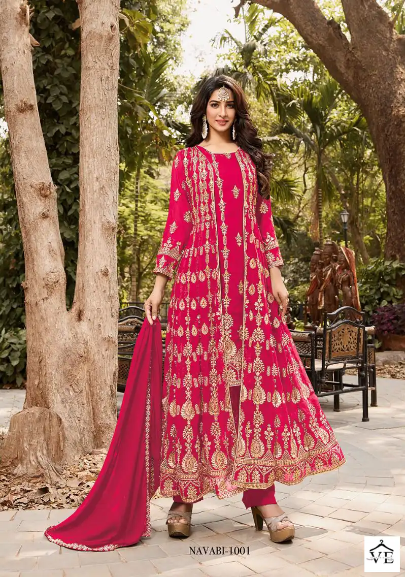 Your Choice Navabi Blooming Georgette Wholesale Designer Suit Catalog — Wholesale Salwar Suits, MPA wholesale from Surat - Gallery Image 3