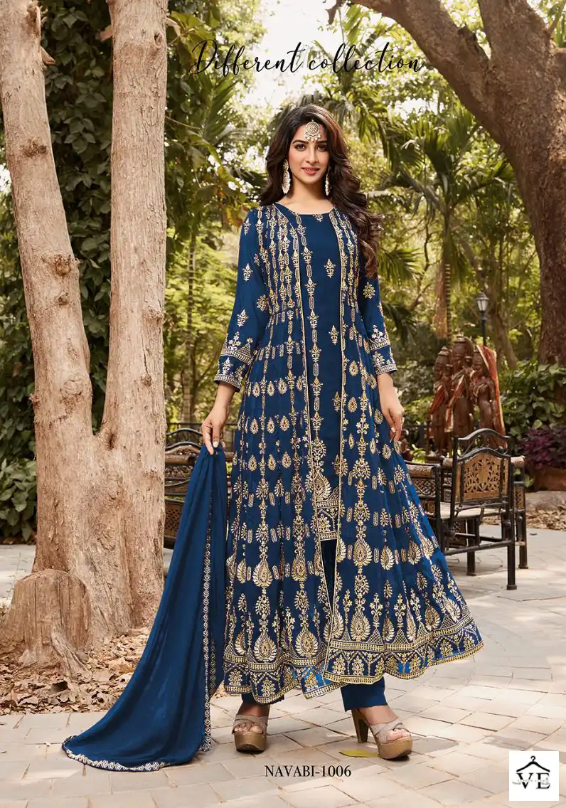 Your Choice Navabi Blooming Georgette Wholesale Designer Suit Catalog — Wholesale Salwar Suits, MPA wholesale from Surat - Gallery Image 2