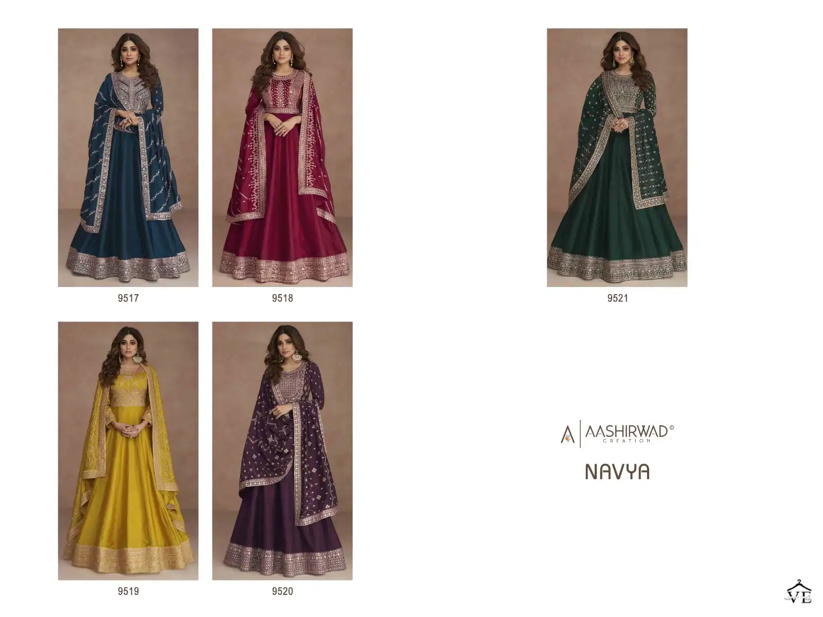 Aashirwad Navya Pure Muslin Jacquard Wholesale Salwar Suit Catalog — Wholesale Salwar Suits, Aashirwad Creation wholesale from Surat — view 11