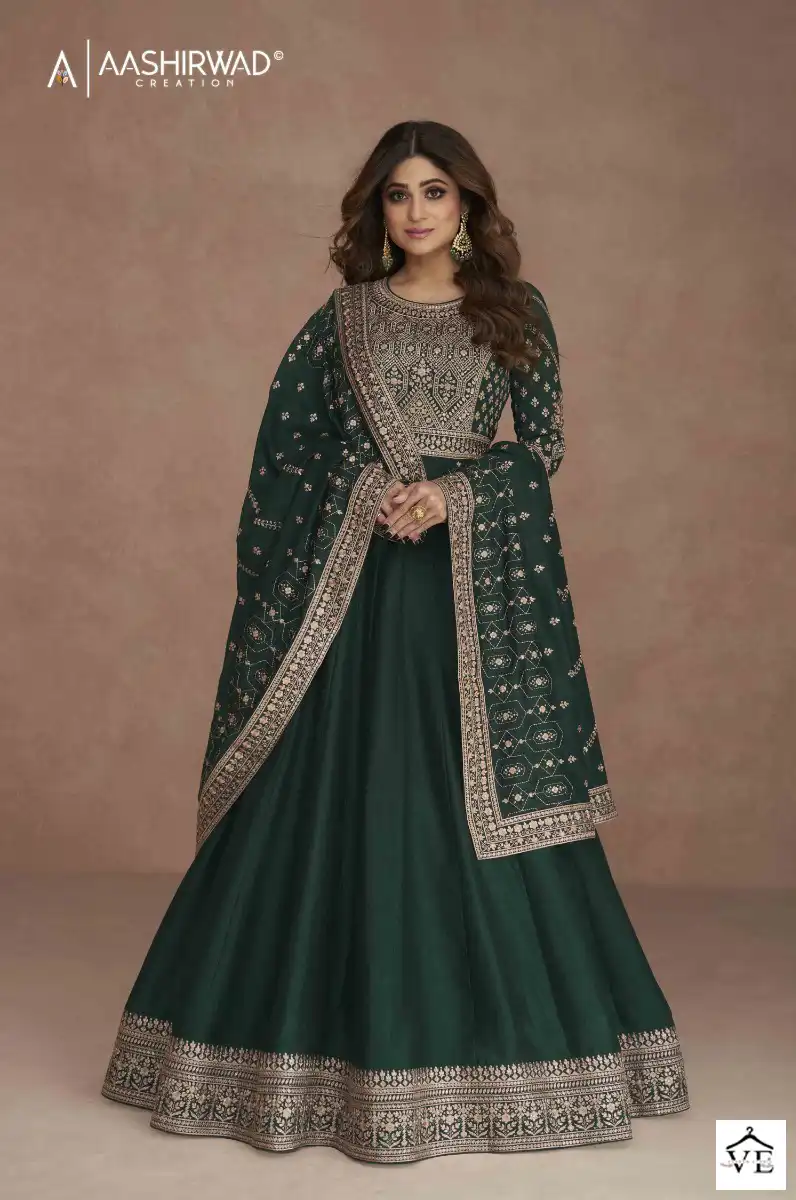 Aashirwad Navya Pure Muslin Jacquard Wholesale Salwar Suit Catalog — Wholesale Salwar Suits, Aashirwad Creation wholesale from Surat - Gallery Image 3