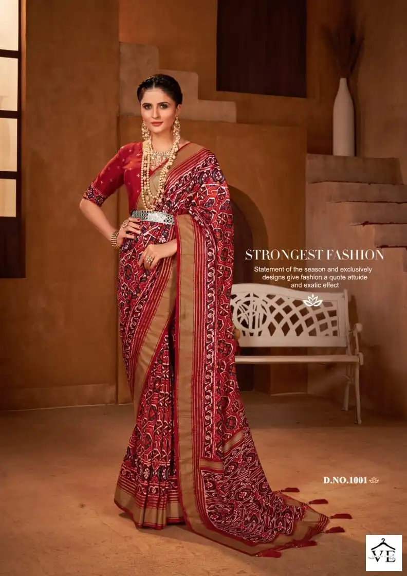 Shubh Shree Nayanthara Velvet Tusser Silk Wholesale Traditional Saree Catalog — Wholesale Sarees, MPA wholesale from Surat - Gallery Image 5