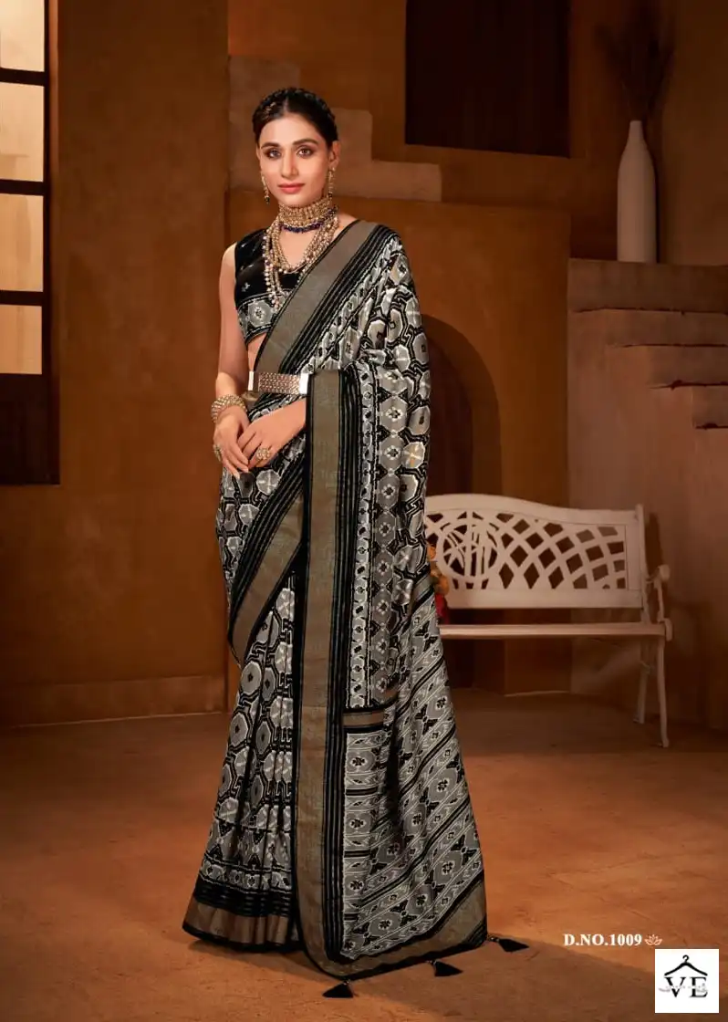 Shubh Shree Nayanthara Velvet Tusser Silk Wholesale Traditional Saree Catalog — Wholesale Sarees, MPA wholesale from Surat - Gallery Image 4
