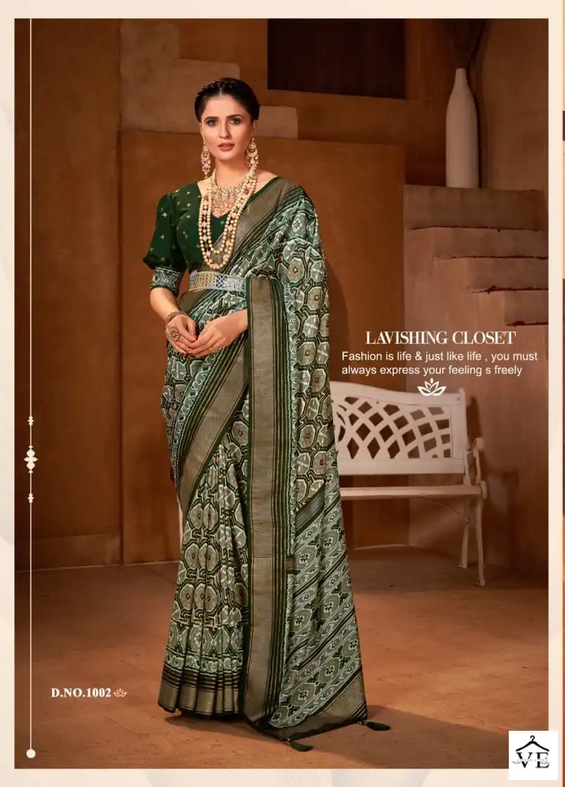 Shubh Shree Nayanthara Velvet Tusser Silk Wholesale Traditional Saree Catalog — Wholesale Sarees, MPA wholesale from Surat - Gallery Image 7
