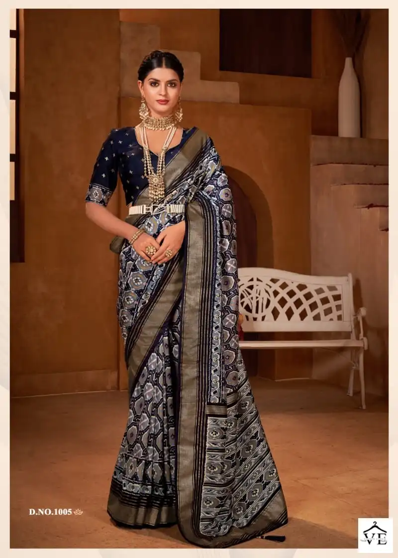 Shubh Shree Nayanthara Velvet Tusser Silk Wholesale Traditional Saree Catalog — Wholesale Sarees, MPA wholesale from Surat - Gallery Image 2