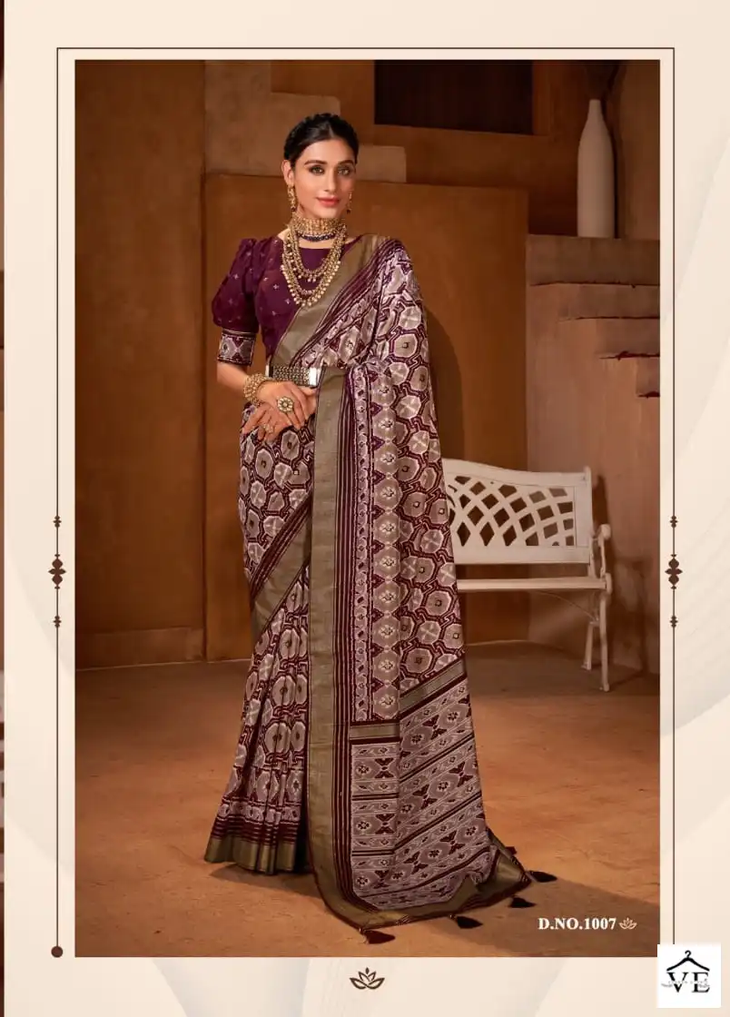 Shubh Shree Nayanthara Velvet Tusser Silk Wholesale Traditional Saree Catalog — Wholesale Sarees, MPA wholesale from Surat - Gallery Image 3