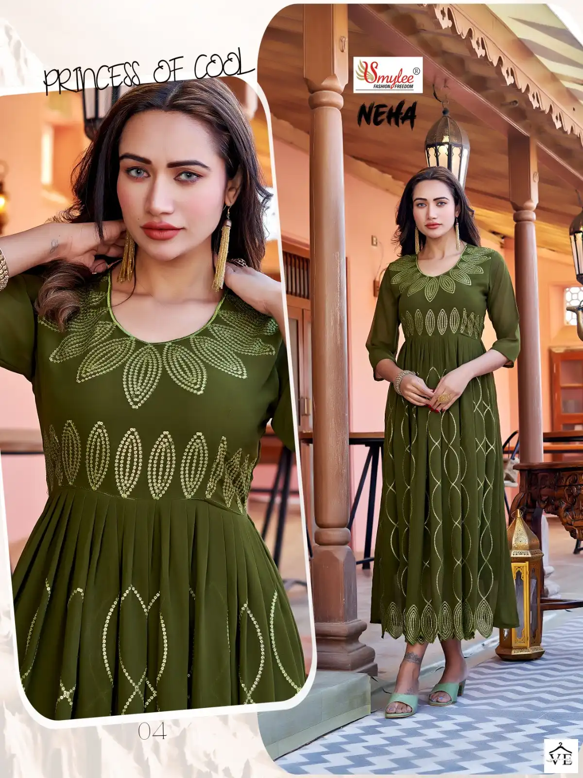Rung Neha Heavy Georgette Wholesale Gown Catalog — Wholesale Kurtis, MPA wholesale from Surat - Gallery Image 3
