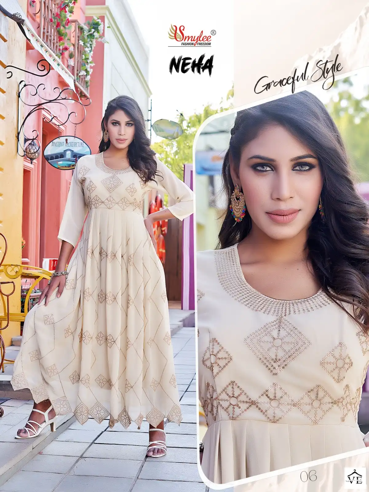 Rung Neha Heavy Georgette Wholesale Gown Catalog — Wholesale Kurtis, MPA wholesale from Surat - Gallery Image 6