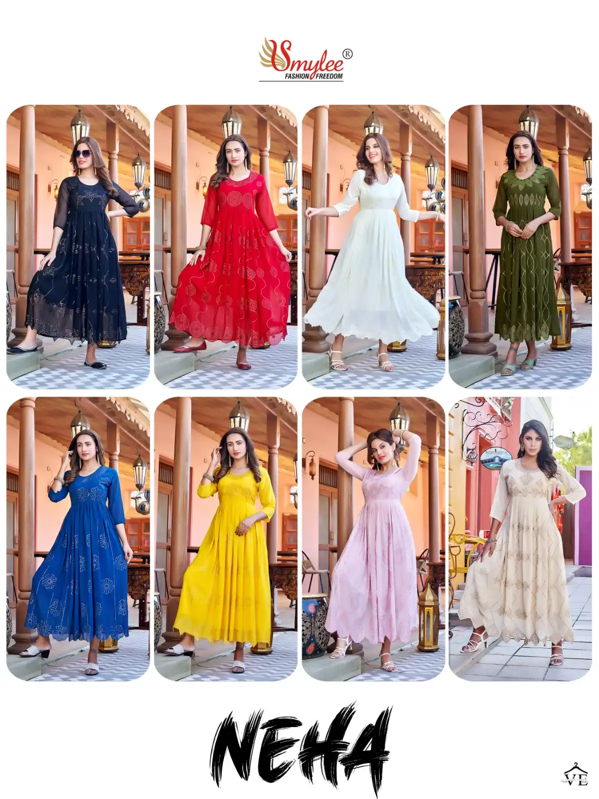 Rung Neha Heavy Georgette Wholesale Gown Catalog — Wholesale Kurtis, MPA wholesale from Surat — view 9