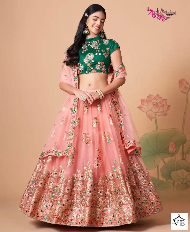 Zeel Neo Romantic Vol-3 Soft Net Wholesale Lehenga Catalog — Wholesale Lehenga, MPA wholesale from Surat — view 1