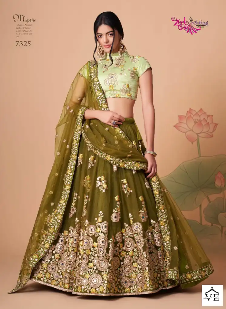 Zeel Neo Romantic Vol-3 Soft Net Wholesale Lehenga Catalog — Wholesale Lehenga, MPA wholesale from Surat - Gallery Image 8