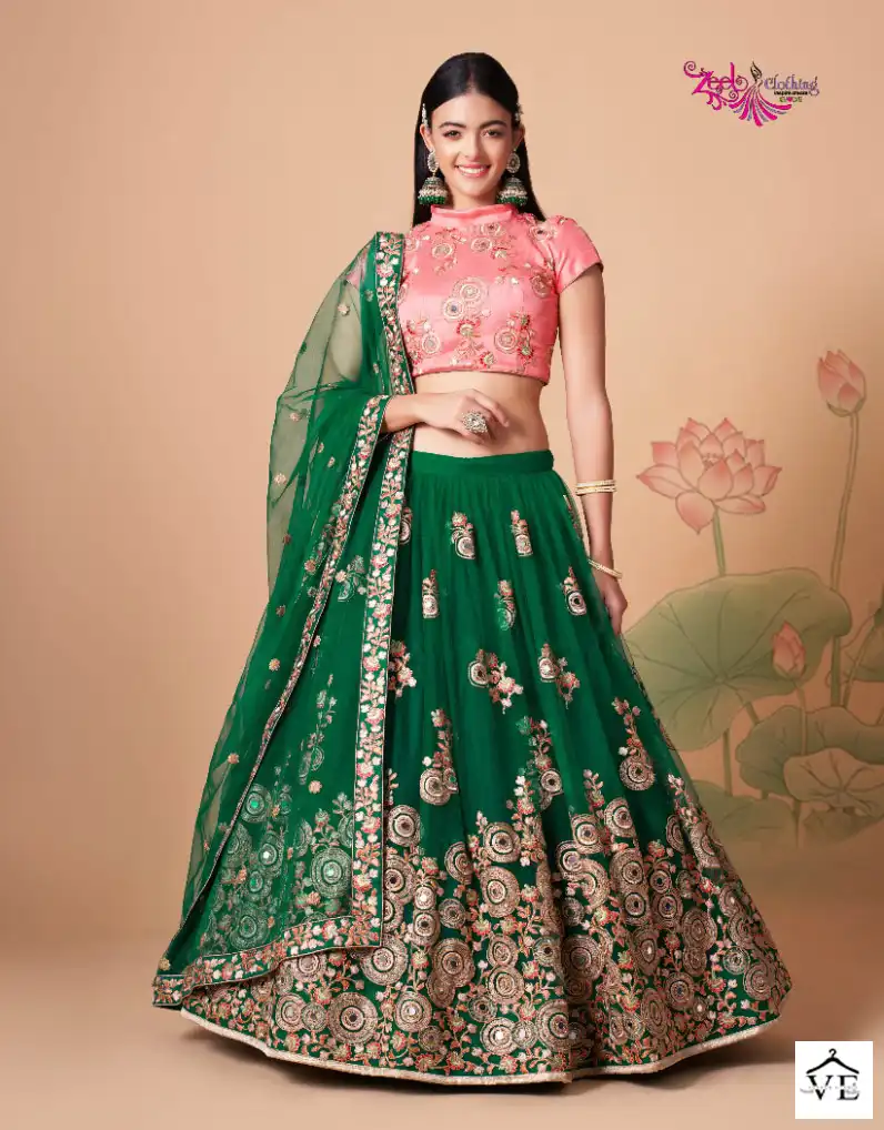 Zeel Neo Romantic Vol-3 Soft Net Wholesale Lehenga Catalog — Wholesale Lehenga, MPA wholesale from Surat - Gallery Image 10