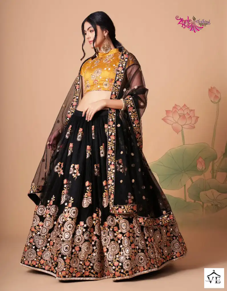 Zeel Neo Romantic Vol-3 Soft Net Wholesale Lehenga Catalog — Wholesale Lehenga, MPA wholesale from Surat - Gallery Image 12