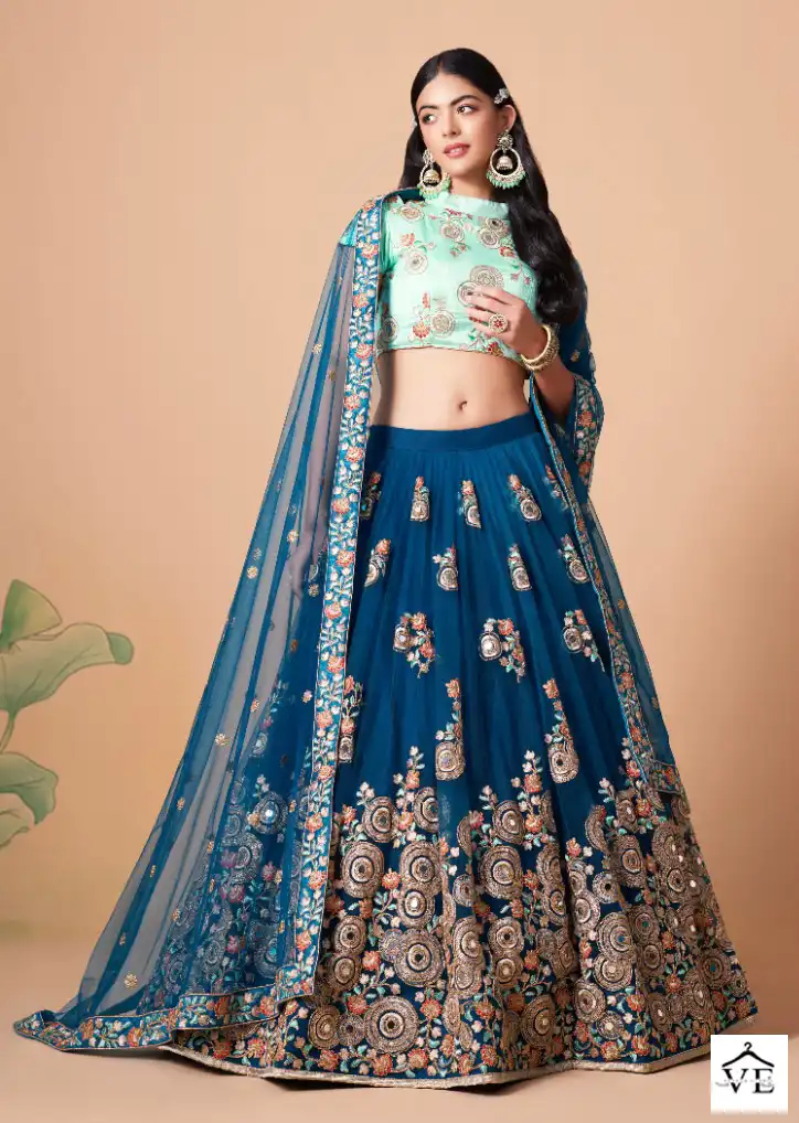 Zeel Neo Romantic Vol-3 Soft Net Wholesale Lehenga Catalog — Wholesale Lehenga, MPA wholesale from Surat - Gallery Image 3