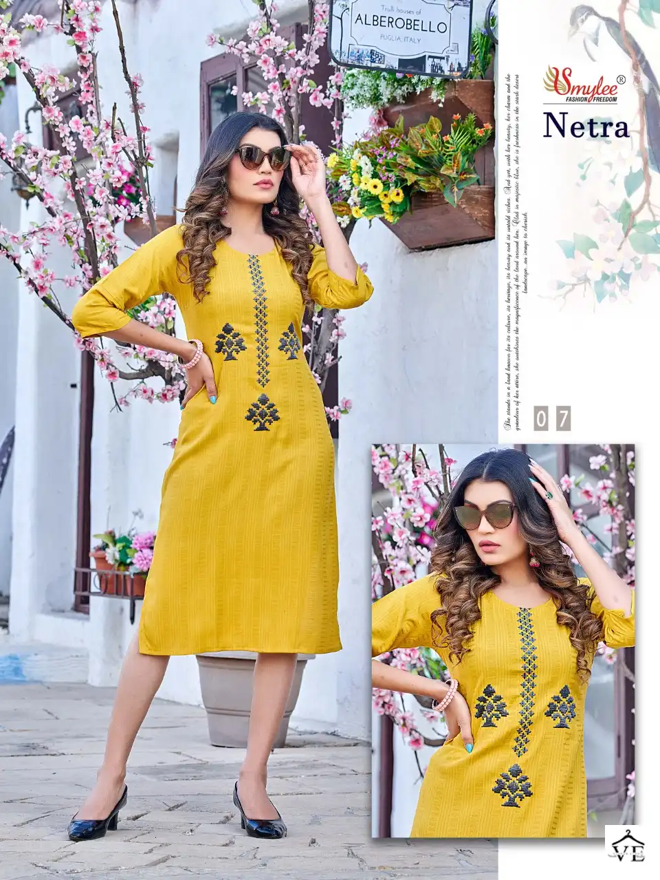 Rung Netra Heavy Bombay Weaving Rayon Wholesale Kurti Catalog — Wholesale Kurtis, MPA wholesale from Surat — Photo 5