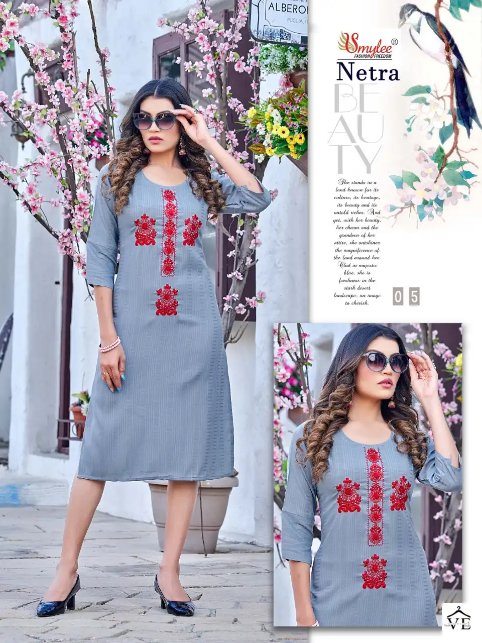 Rung Netra Heavy Bombay Weaving Rayon Wholesale Kurti Catalog — Wholesale Kurtis, MPA wholesale from Surat — Photo 8