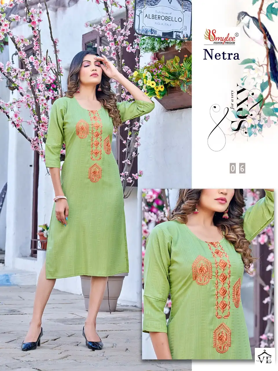 Rung Netra Heavy Bombay Weaving Rayon Wholesale Kurti Catalog — Wholesale Kurtis, MPA wholesale from Surat — Photo 3